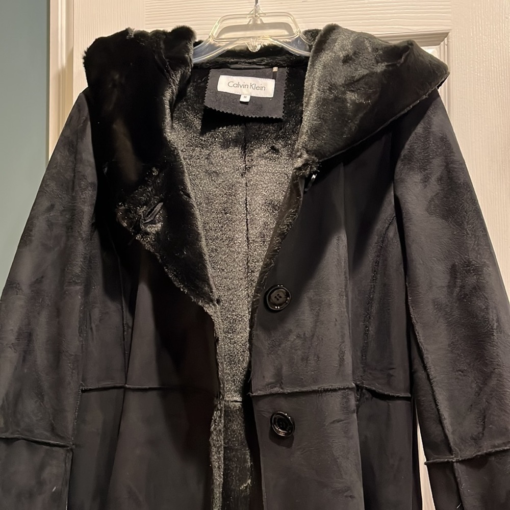 Calvin Klein black long coat, size M, NWT. - Picture 12 of 13